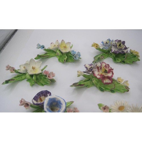 47 - Twelve Capodimonte Floral Table Decorations/Place Markers