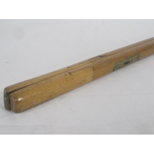 136 - An officer's folding parade ground pace stick with adjustable widths