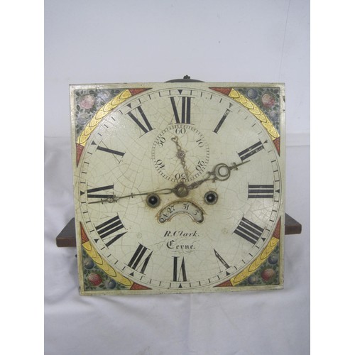 39 - A late 18th/early 19th Century Grandfather Clock with painted dial marked for the maker Richard Clar... 