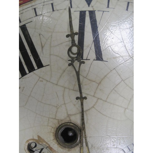 39 - A late 18th/early 19th Century Grandfather Clock with painted dial marked for the maker Richard Clar... 