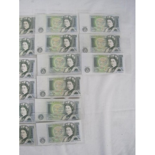 158 - A Series D £5 Note, a Series E Variant £5 Note and 19 mixed Series D £1 Notes, mixed condition from ... 