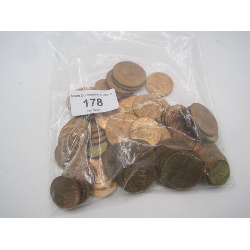 178 - Assorted pre decimal QEII uncirculated pennies, half pennies and threepences