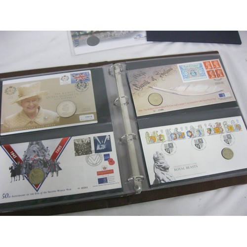 151 - A selection of First Day Coin Covers, all in protective sleeves and in mint condition, includes £5 &... 