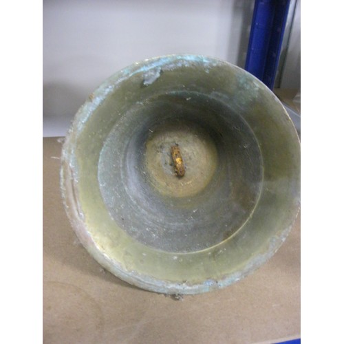 192 - A large brass bell approx 8 inches by 7 inches at the widest point.
Bell has no clanger