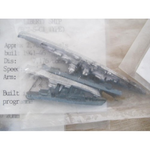 201 - A bag of miniature model ships, lead, mainly new and in original packaging, for wargaming etc.