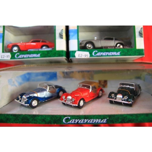 174 - A mint boxed 3 car set by Cararama along with five fully boxed single cars by the same manufacturer