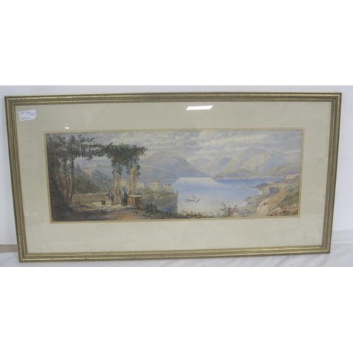 206 - Four watercolours landscapes, probably dating from late 19th/early 20th century,  glazed and in mode... 