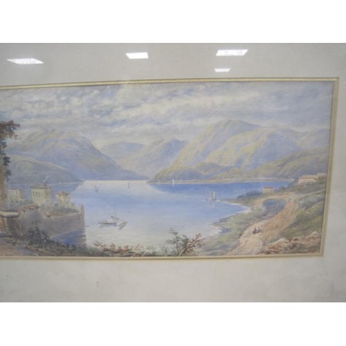 206 - Four watercolours landscapes, probably dating from late 19th/early 20th century,  glazed and in mode... 