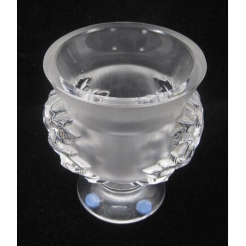 207 - Lalique thistle vase, height 11.5cm, signed Lalique France