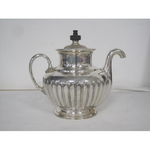 212 - A patent silver plated  self pouring teapot manufactured by James Dixon and sons Sheffield .