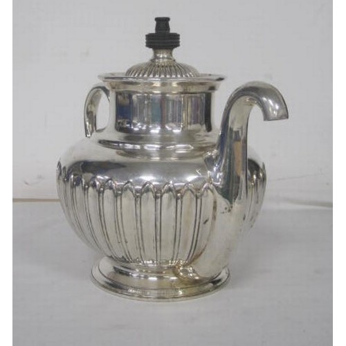 212 - A patent silver plated  self pouring teapot manufactured by James Dixon and sons Sheffield .