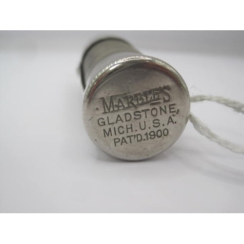 218 - A USA Patent Gladstone circular vesta case marked 