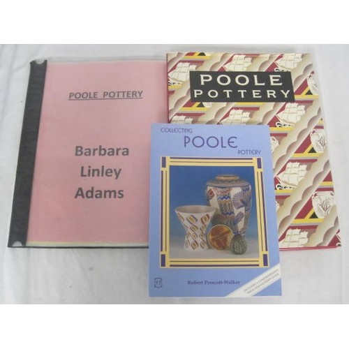 236 - A copy of the Poole Pottery book previous version along with Collecting Poole Pottery and a folder o... 