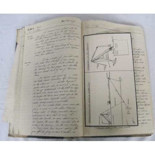 240 - HMS Hood Interest: A pair of S.519 Journal for Junior Naval Officers Afloat completed by Midshipman ... 