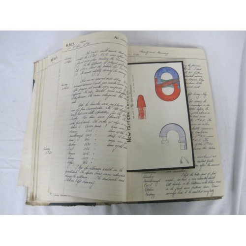 240 - HMS Hood Interest: A pair of S.519 Journal for Junior Naval Officers Afloat completed by Midshipman ... 