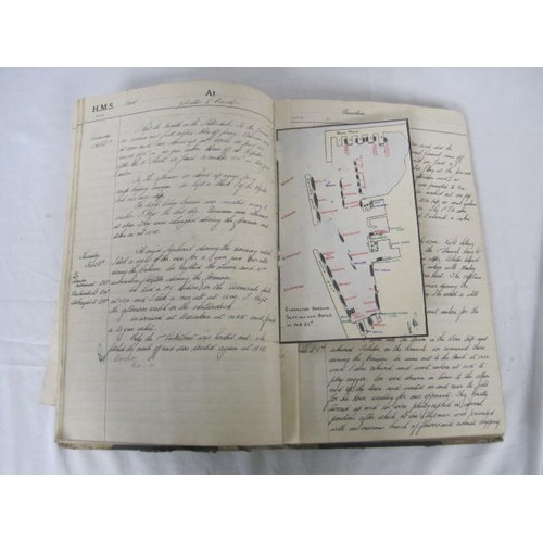 240 - HMS Hood Interest: A pair of S.519 Journal for Junior Naval Officers Afloat completed by Midshipman ... 