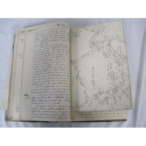 240 - HMS Hood Interest: A pair of S.519 Journal for Junior Naval Officers Afloat completed by Midshipman ... 