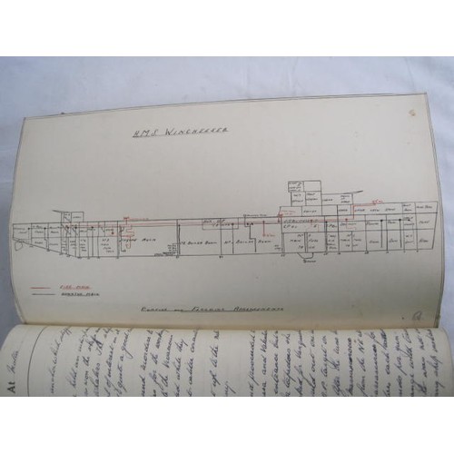 240 - HMS Hood Interest: A pair of S.519 Journal for Junior Naval Officers Afloat completed by Midshipman ... 