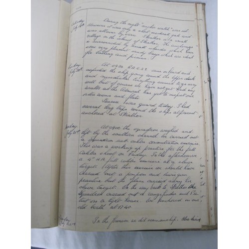 240 - HMS Hood Interest: A pair of S.519 Journal for Junior Naval Officers Afloat completed by Midshipman ... 