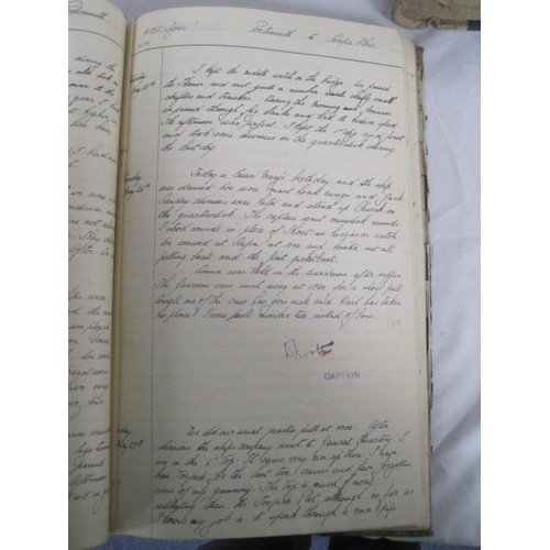 240 - HMS Hood Interest: A pair of S.519 Journal for Junior Naval Officers Afloat completed by Midshipman ... 