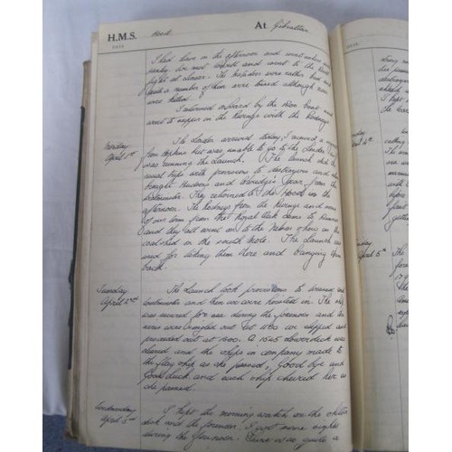 240 - HMS Hood Interest: A pair of S.519 Journal for Junior Naval Officers Afloat completed by Midshipman ... 