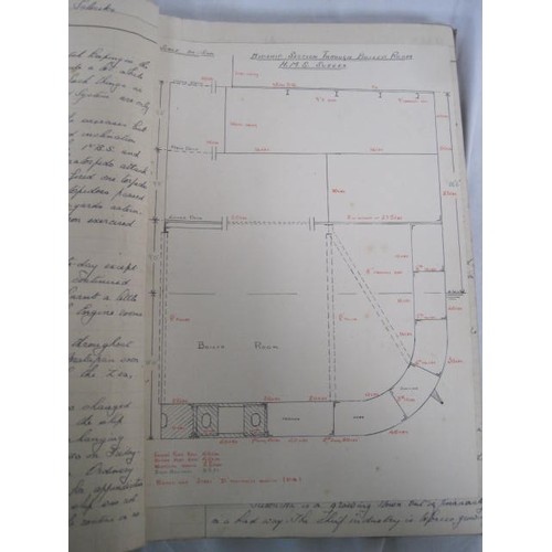 240 - HMS Hood Interest: A pair of S.519 Journal for Junior Naval Officers Afloat completed by Midshipman ... 