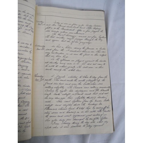 240 - HMS Hood Interest: A pair of S.519 Journal for Junior Naval Officers Afloat completed by Midshipman ... 