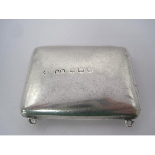 274 - A silver snuff box of oblong shape, the hinged lid engraved with initials and numbers 1 2 3, hallmar... 