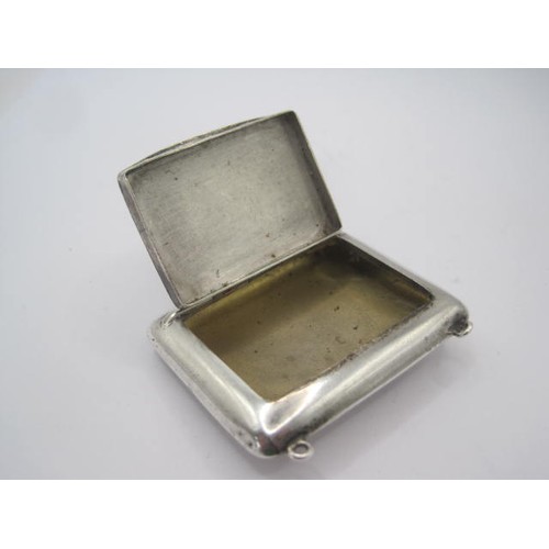 274 - A silver snuff box of oblong shape, the hinged lid engraved with initials and numbers 1 2 3, hallmar... 