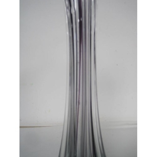 118 - A heavy Continental purple and glass vase (approx. 44cm high)