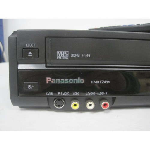 11 - Panasonic DMR-EZ49V VHS DVD player, with remote