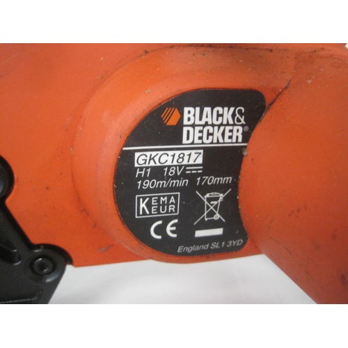 34 - A Black and Decker GKC1817 18v cordless chainsaw