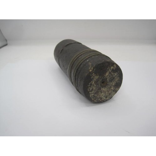 291 - An inert WW1 artillery shell head. Overall height 14.5cms by 4.5cms diameter with a weight of 1.65kg... 