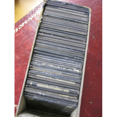 325 - A tray containing 50 Victorian glass photographic slides - mixed subjects including topographical, a... 