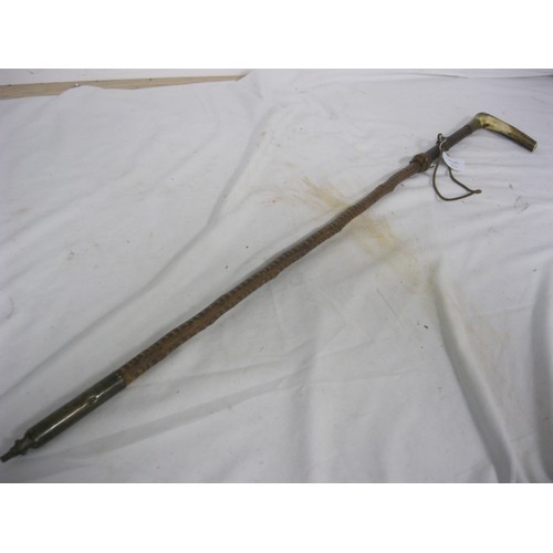 307 - 449 A Makila or Makhila traditional Basque walking stick (sword stick) which is notable as both a pr... 