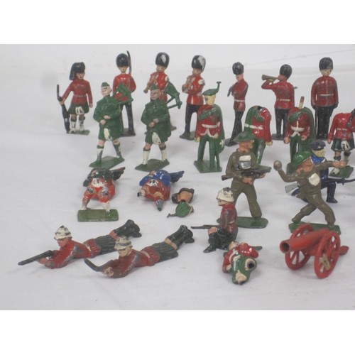 75 - A good selection of Lead soldiers including Yeoman of the guard ,Scottish Highlanders and British To... 