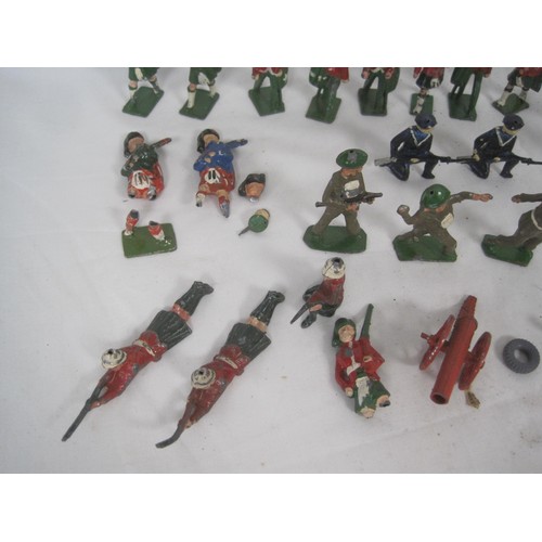 75 - A good selection of Lead soldiers including Yeoman of the guard ,Scottish Highlanders and British To... 