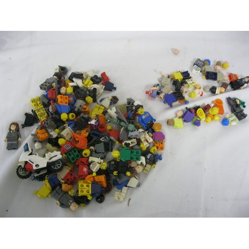 330 - Two bags containing an assortment of Lego figures and accessories for the same, all in apparent good... 