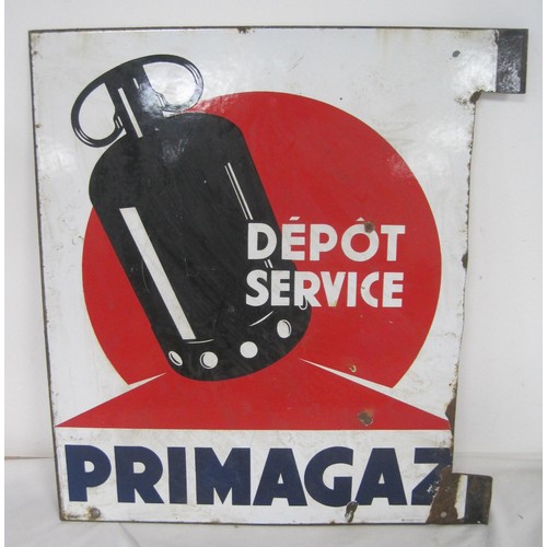 70 - Double sided 'Primagaz' metal sign