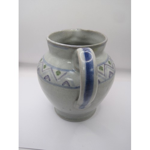 100 - Early Carter Stabler and Adams/Poole pottery DY pattern jug in pristine condition for age probably a... 