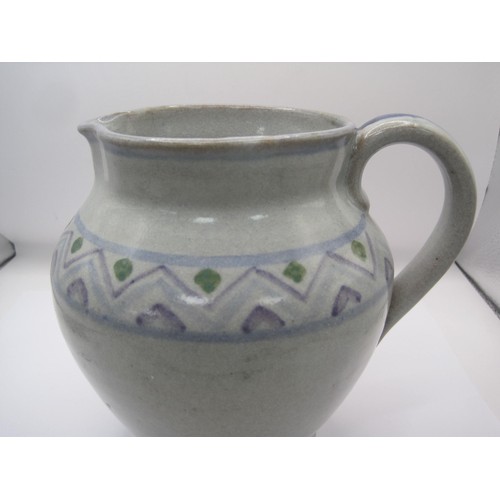 100 - Early Carter Stabler and Adams/Poole pottery DY pattern jug in pristine condition for age probably a... 