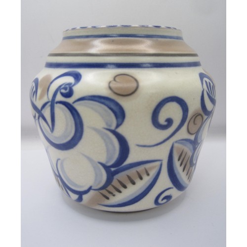 99 - A Hard to find Pattern Carter stable and Adams / Poole pottery vase in an unknown pattern but is a v... 