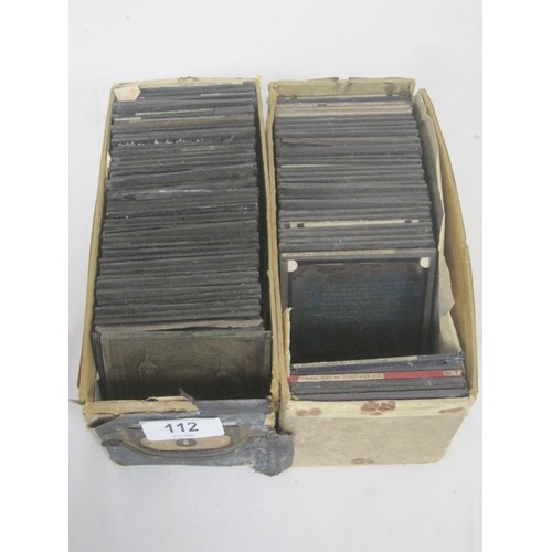 112 - Lot two Another two boxes of glass slides but this time pictures of architecture ,country scenes and... 