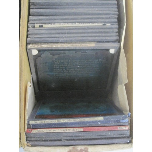 112 - Lot two Another two boxes of glass slides but this time pictures of architecture ,country scenes and... 