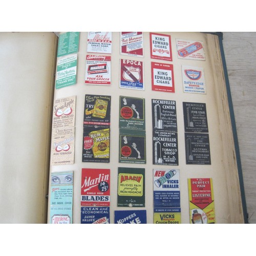 285 - An album of American match box labels, circa 1940s and 1950s.