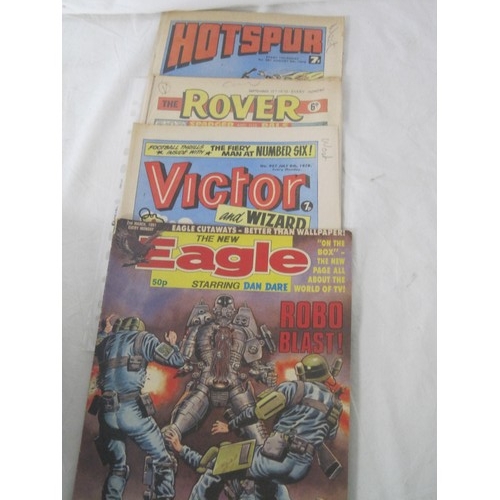 329 - An assortment of British comics including a quantity of Victor, Wizard etc