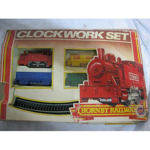 400 - A boxed Hornby clockwork train set, box a/f