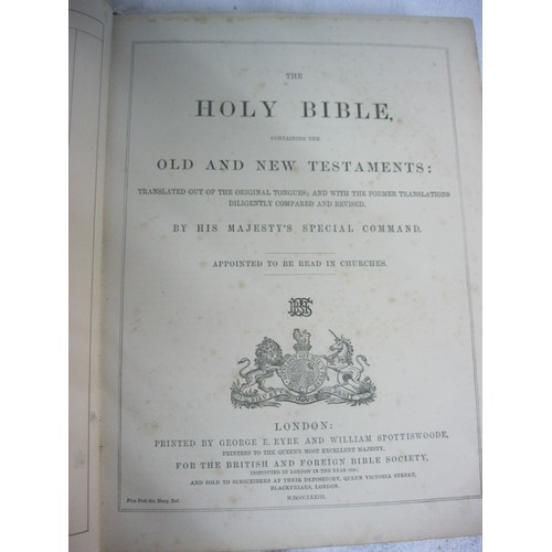 399 - An antique leather bound bible