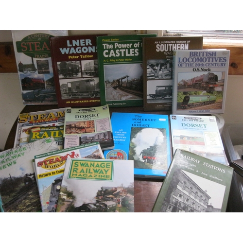 468 - A selection of books on Dorset steam railways plus a quantity of magazines including old copies of t... 