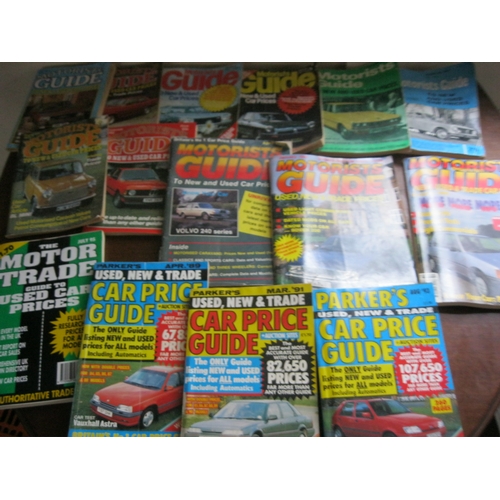 475 - A selection of used car price guides from 1967 through the 1980s